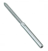 Наконечник троса з лівим різьбленням по дереву, нержавіюча сталь А4 (AISI 316)