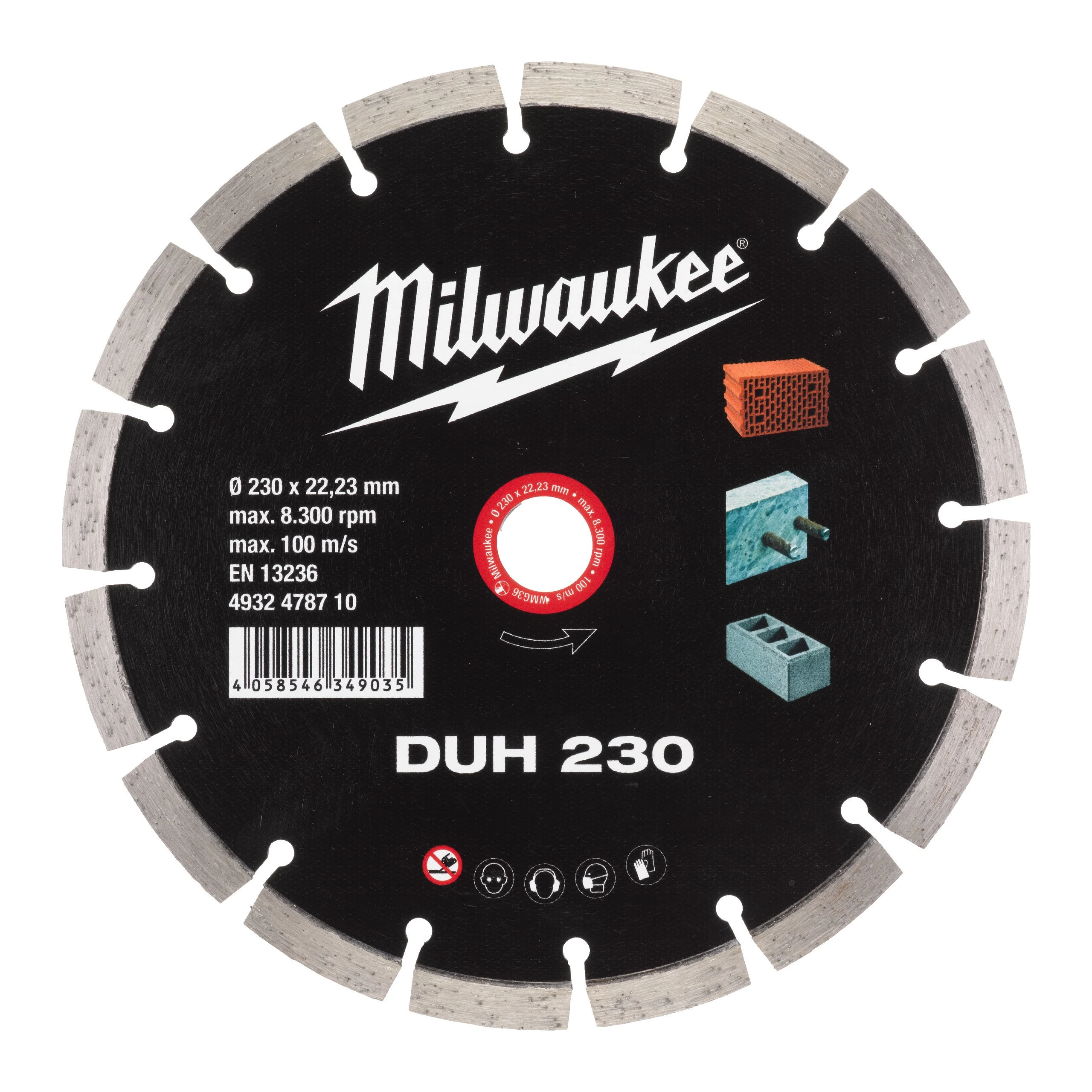 MILWAUKEE Алмазный диск DUH 230 (RU) (1 шт) | 4932478710