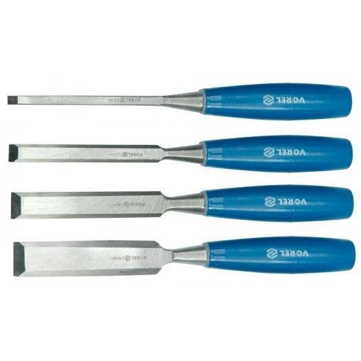 VOREL Стамески з пластиковою ручкою, (набір) (6, 12, 18, 24 мм - 4 шт).  | 25530