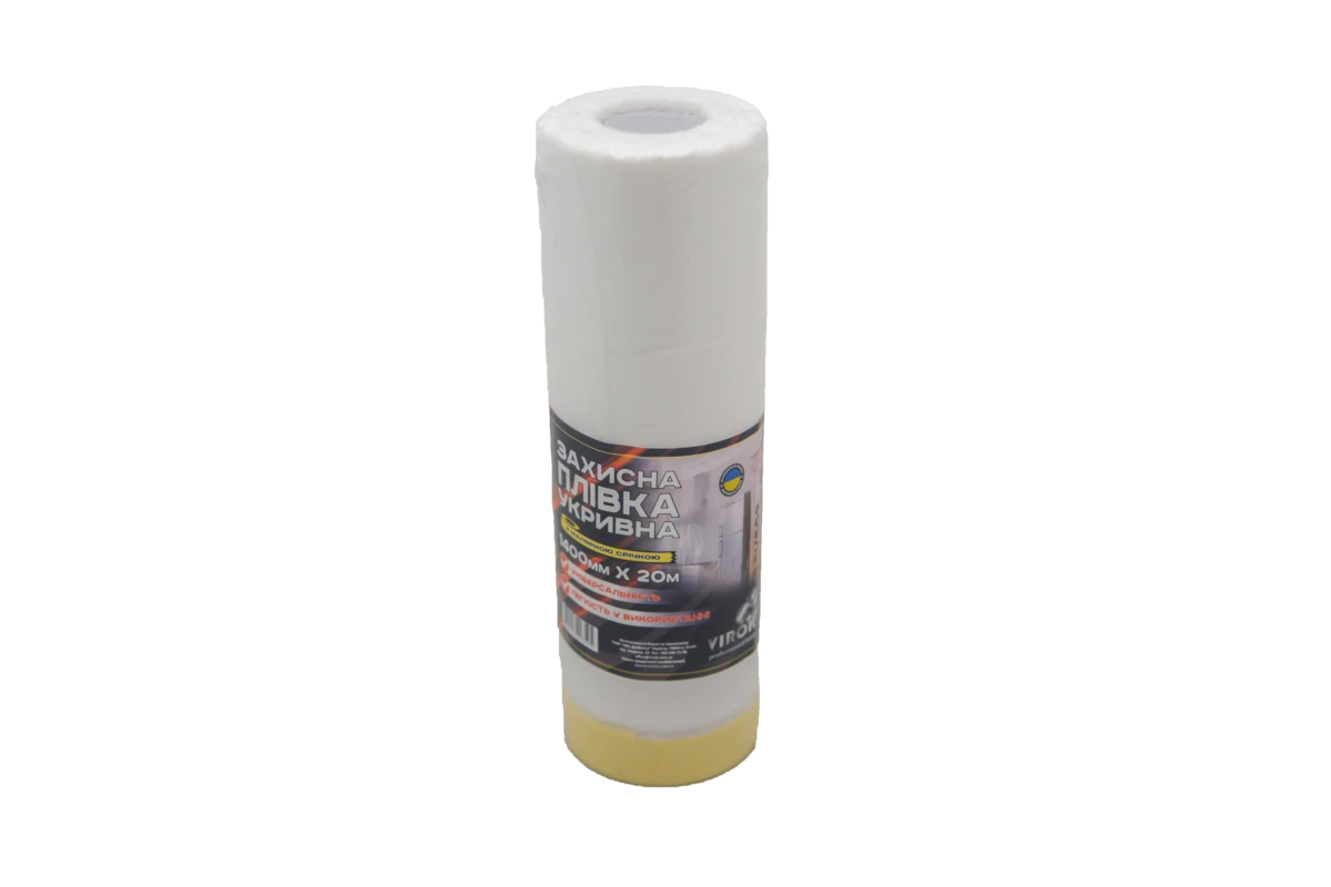 VIROK Плівка захисна з малярним скотчем 1400мм х 20м х 1,6мм  | 23V502