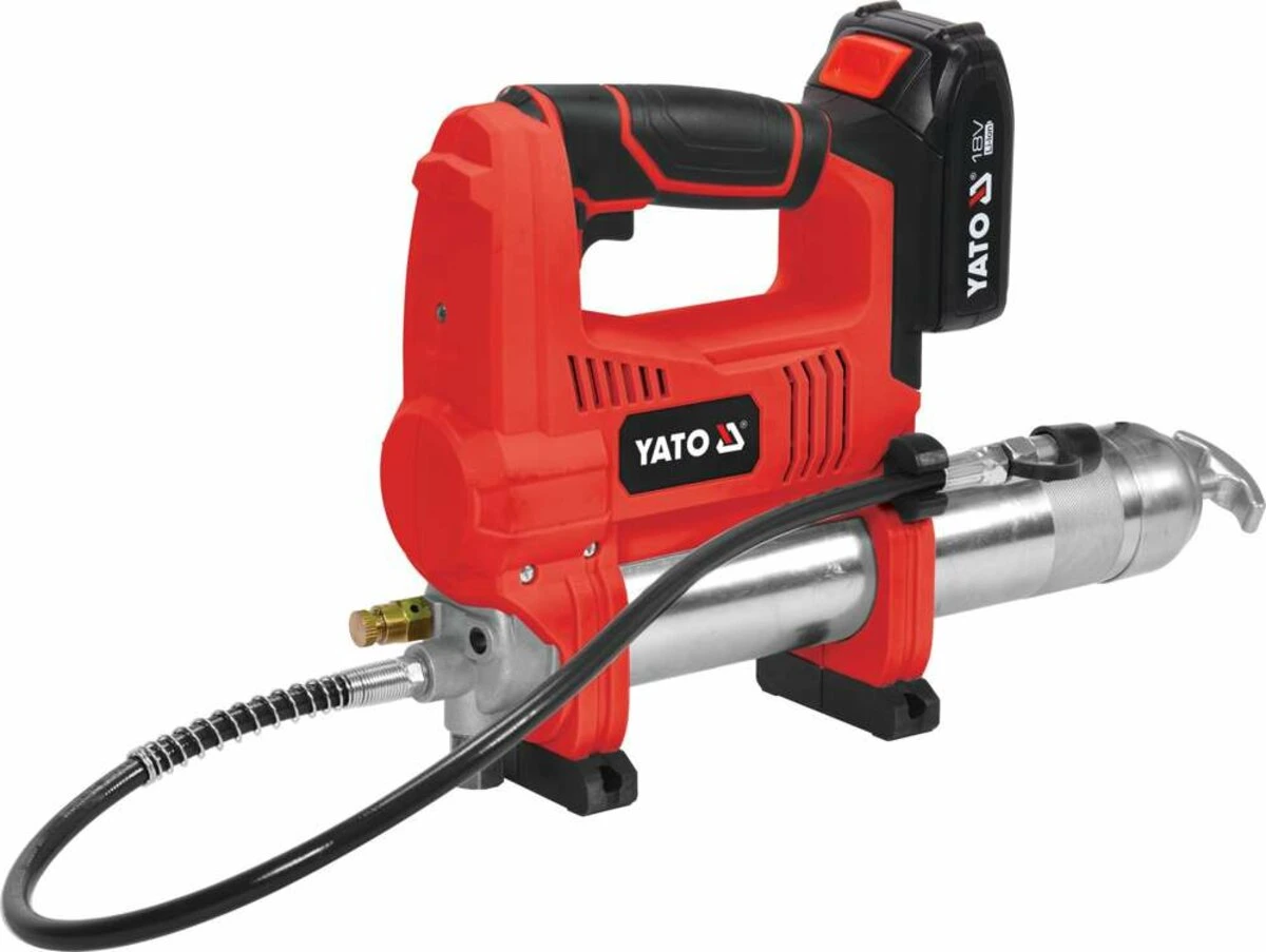 YATO Шприц мастильний YATO, 600 см³, акумуляторний-18В, 3000 мАГод, 62MPa. з гнучким аплікатором-76 