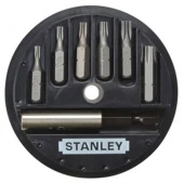 STANLEY 1-68-739 Биты в наборе 7 ед.(T10, T15, T20, T25, T30, T40 + держатель) на блистере