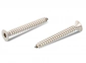 Саморезы нержавеющие с потайной головкой TX для листового металла и полной резьбой // ISO 14586 A2C