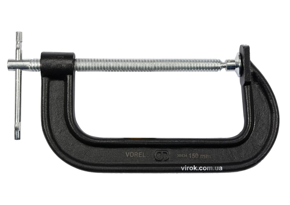 VOREL Струбцина з гвинтовим затиском "G" подібна ; l= 150 мм  | 38434