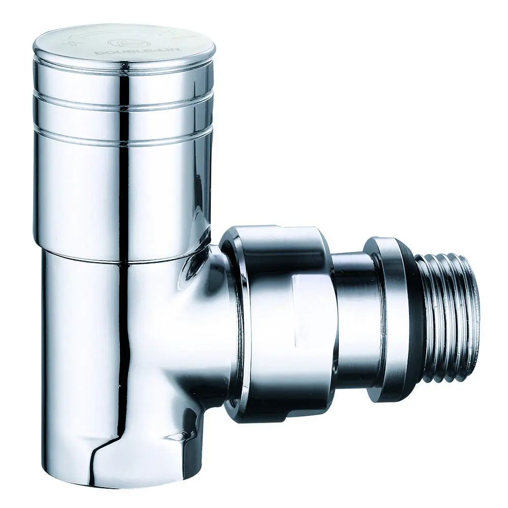 Кран лат. вентильний хромований для підключення радіаторів кутовий 1/2 Double-lin | 78-113