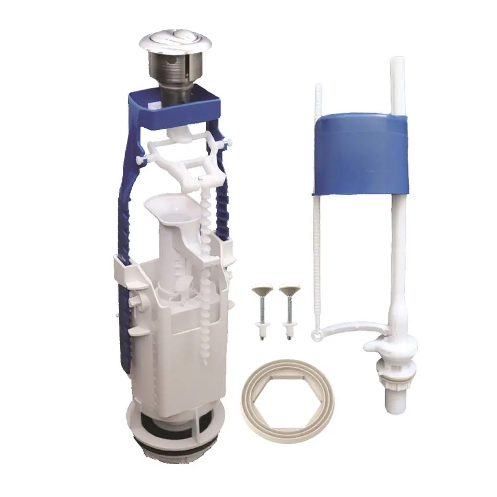 Арматура для зливного бачка унітазу з нижнім підведенням води, подвійна кнопка Fonte | 77-531