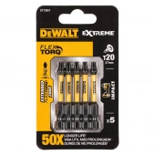 Набір біт DeWALT, ударні, IMPACT TORSION, Torx, Т20, L =57 мм, 5 шт