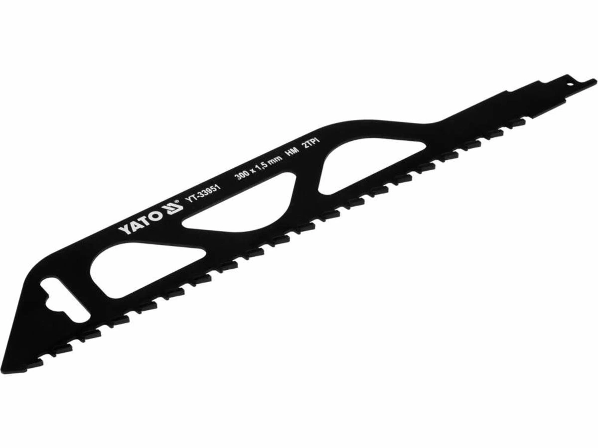YATO Полотно до шаблевої пили по пористому бетоні і кераміці YATO: l= 300 мм, h= 1,5 мм, 2 зуби/1"  