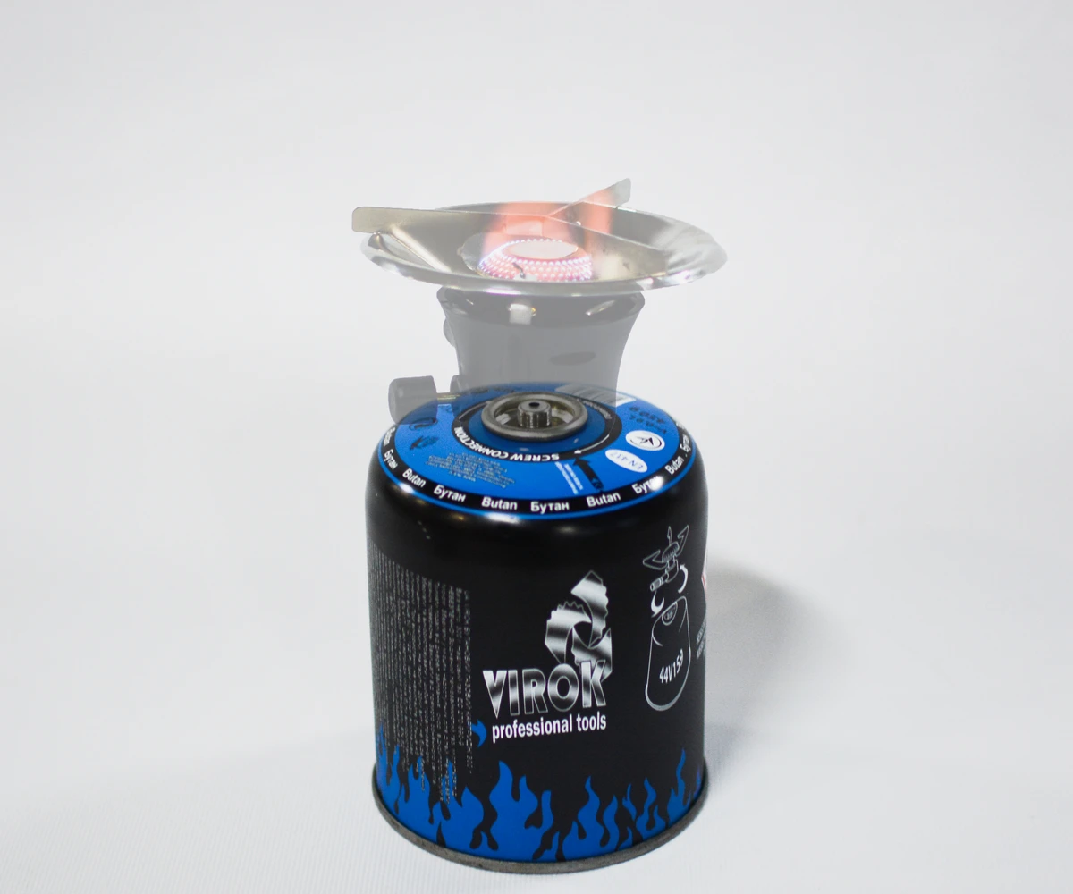 VIROK Балон газовий 1-разовий з різьбою (7/16) 300g/600ml. для плит/кемпінгу (EN417)  | 44V158