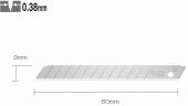 Лезвие OLFA AB-50 сегментированное 9мм 50шт; 0,38мм с двойным углом заточки