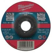 MILWAUKEE Диск зачисний по металу , SG 27/125х6 PRO+, Ø125мм | 4932451502