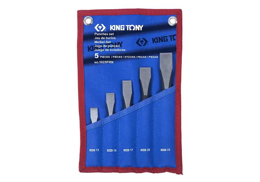KING TONY Зубила в наборе 5ед в чехле | 1025PRN