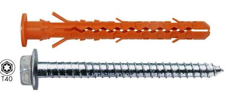 MUNGO MBK - STB 10 * 60 Дюбель фасадный с бортиком со стопорным шурупом с пресс-шайбой HEX