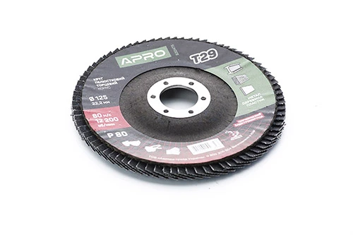 Круг лепестково-торцевой циркониевый Р80 конус 125мм (Т29) (КЛТ) APRO