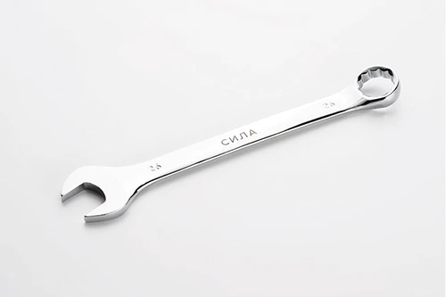 Ключ рожково-накидной полированный CrV 26мм СИЛА