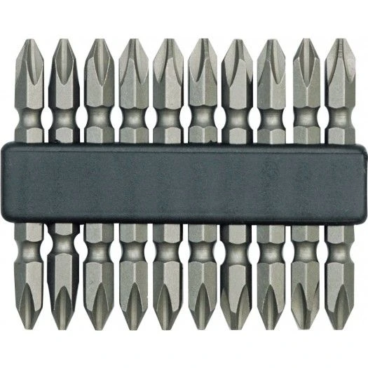 VOREL Насадка викруткова двостороння : PH2 x 60 мм, Cr-V. 10 (Шт/Уп.)  | 65700