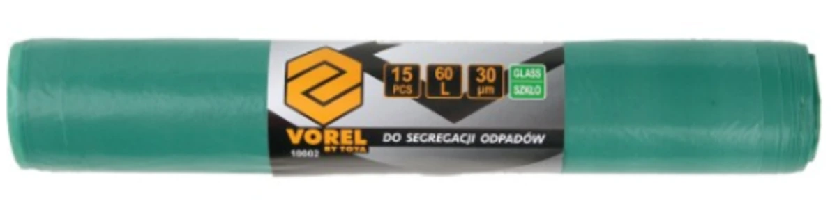 VOREL Торбинки для скляних відходів , 60 л. 15 шт  | 10002