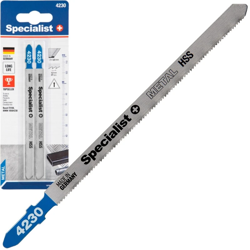 Specialist+ 63-4230 Набір полотен для лобзика по металу GL132/VL110 мм