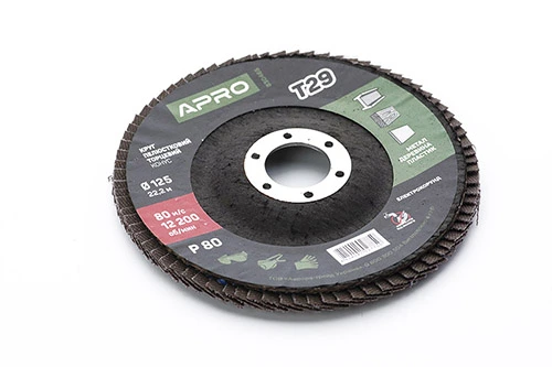 Круг лепестково-торцевой Р80 конус 125мм (Т29) (КЛТ) APRO