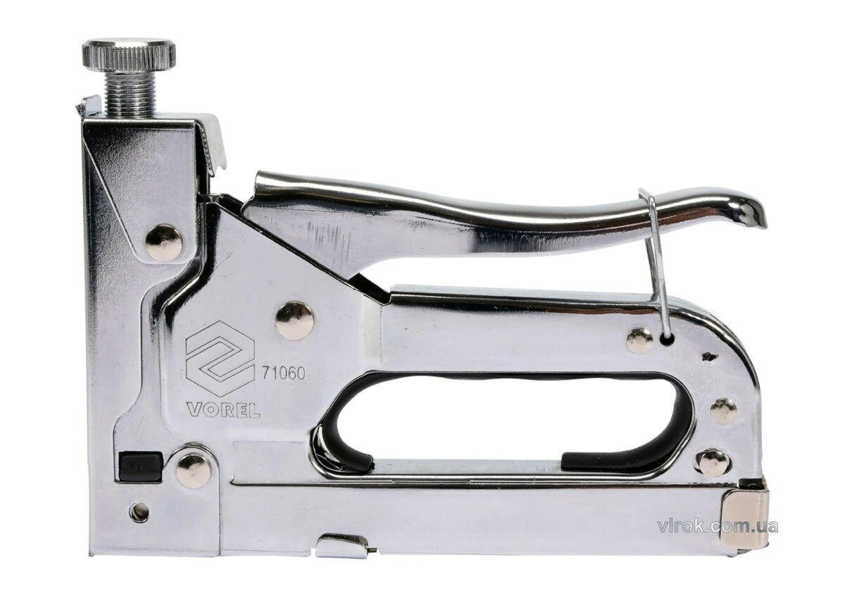 VOREL Степлер металевий для скоб 4-14/11,2х1,2мм; півкруглі 10-12/ 6,3х1,2; цвяхів 10-12/ 2,0  | 710