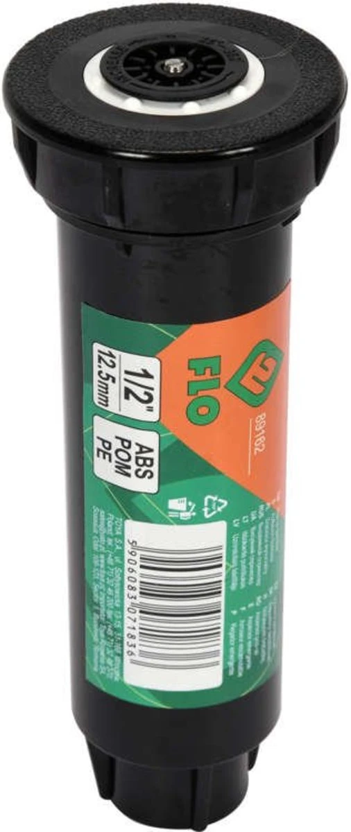 FLO Зрошувач висувний до шлангу 1/2", l= 15+ 10 см, кут зрошув.- 25-360°, зона дії- 8 м  | 89162