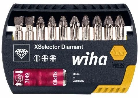 Wiha W26976 Набор бит , Xselector Diamant , 11 предметов , Diamant Torsion 25мм
