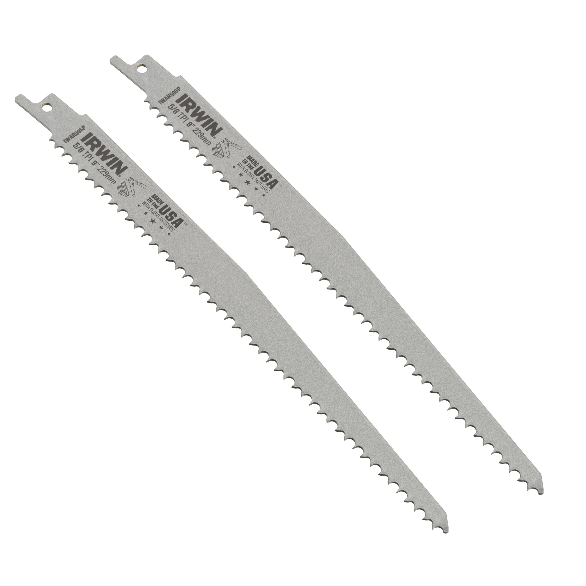 IRWIN Полотно для сабельных пил, по дереву 9"/225мм, 2шт., | IW1016914