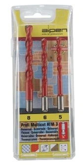 ALPEN Набор свёрл многоцелевых ATM 3 PROFI 1/4",3 части 0000100803100