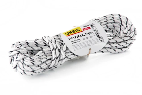 Веревка плетеная лодочная 7мм, 10м UNIFIX