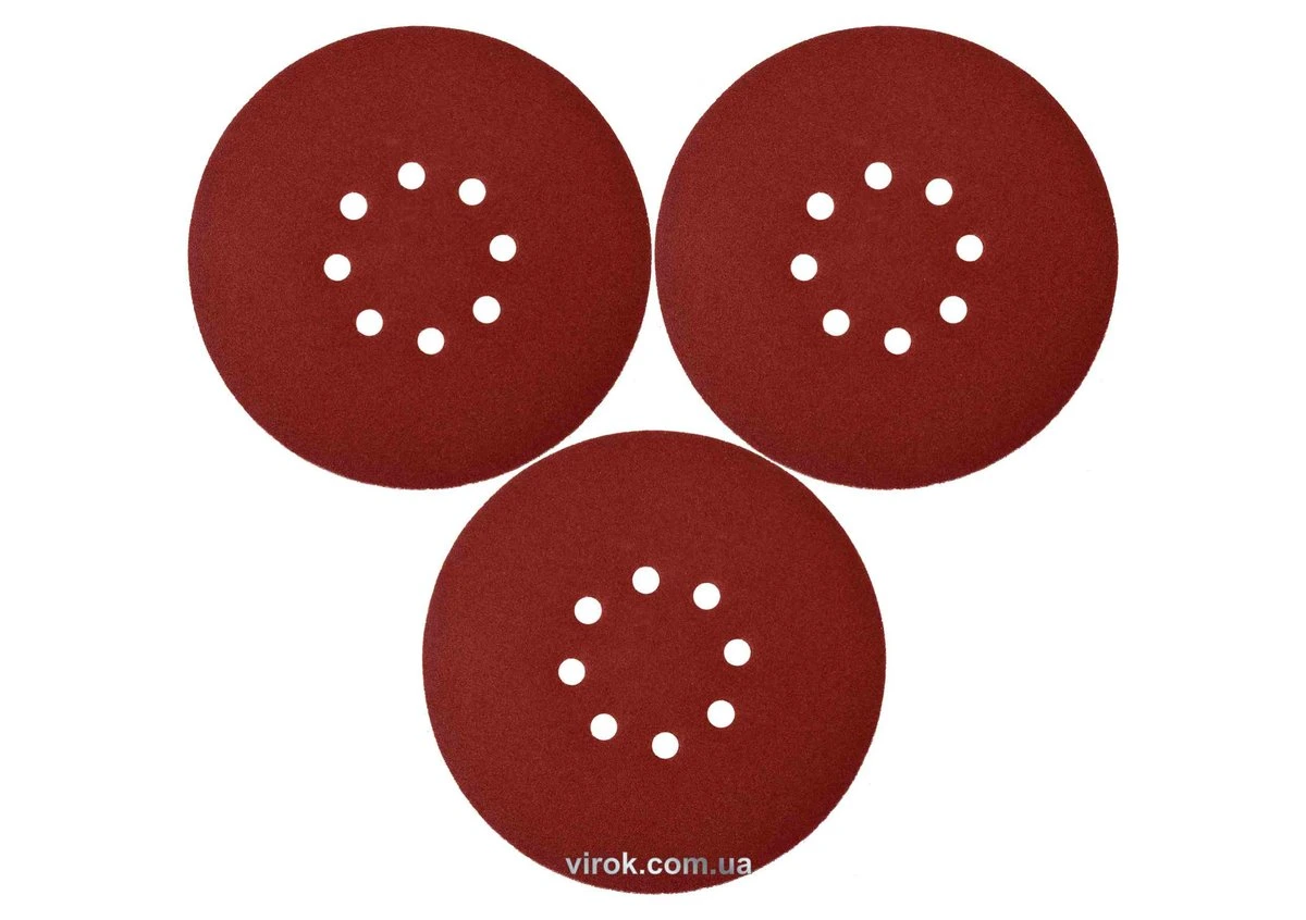 YATO Круг шліфувальний з наждачн. паперу з липучкою YATO: Ø= 180 мм, Р120, до YT-82341, 3 шт  | YT-8
