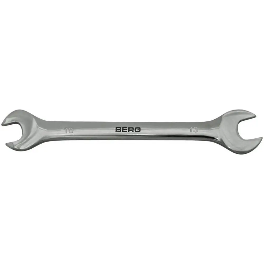 Ключ ріжковий двосторонній Cr-V 10x13мм Berg | 48-104
