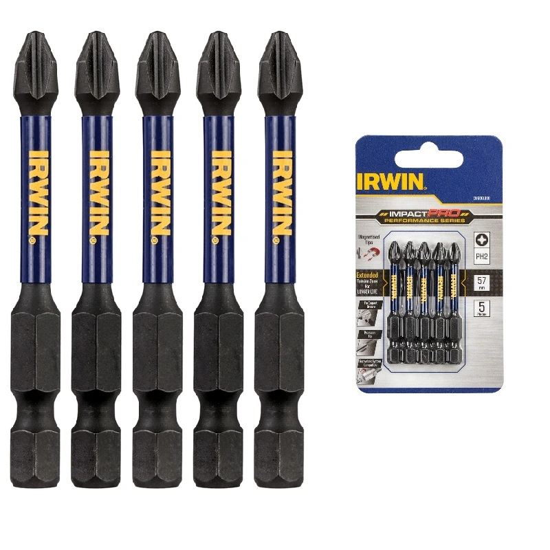 IRWIN Бита IMPACT PRO 1/4"/57мм PH2 5шт, | IW6061308