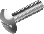 Винт нержавеющий с грибовидной головкой, прямой шлиц WS 9330