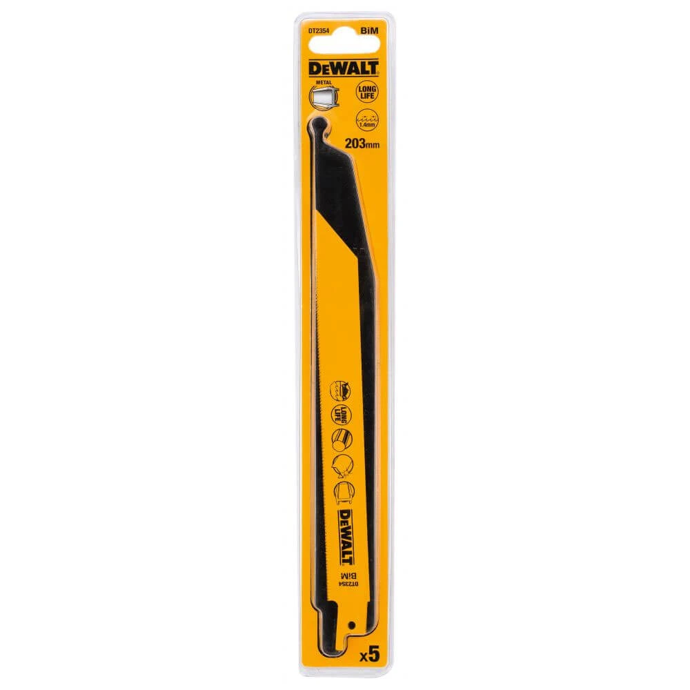 DeWalt DT2354 Пильное полотно по металлу L=203мм, 1,4 мм , 5 шт BI-METAL