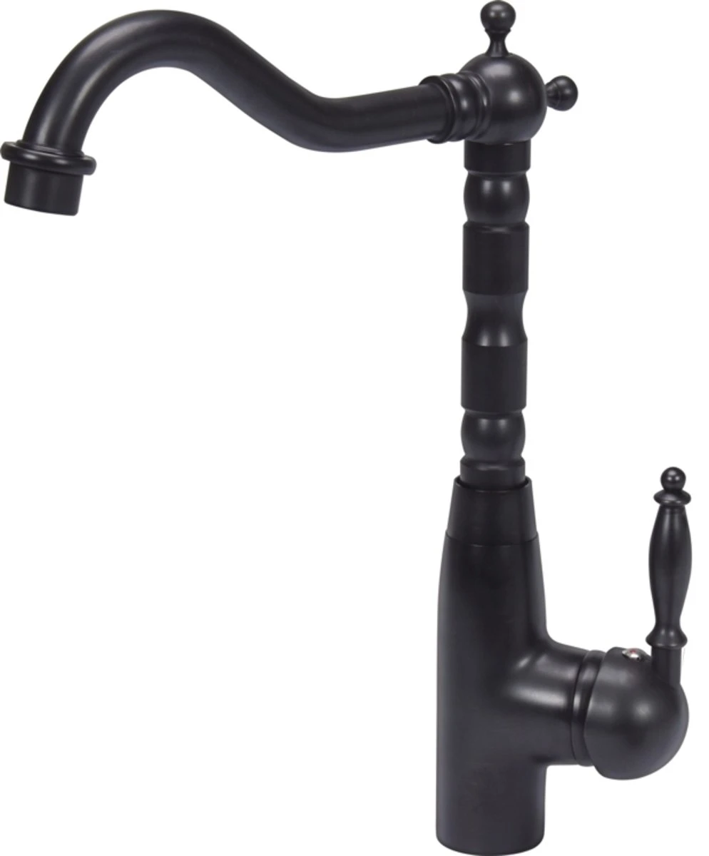 FALA Змішувач води для кухонної раковини "RETRO BLACK 1" з кульовим регулятором  | 75834