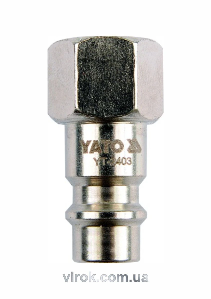 YATO Швидкоз'єднуваний наконечник YATO з внутріш. різьбою Ø= 1/4"  | YT-2403