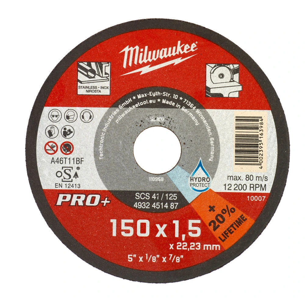MILWAUKEE Отрезной диск SCS 41/150х1.5 PRO+ | 4932471386