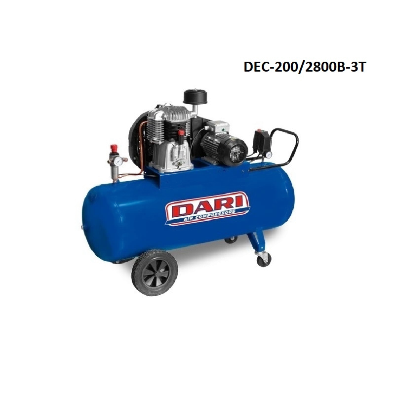 DARI Компрессор поршневой DARI DEC 200/2800B-3M (220V) (ресивер 200 л, пр-сть 330 л/мин) | 28LC504FD