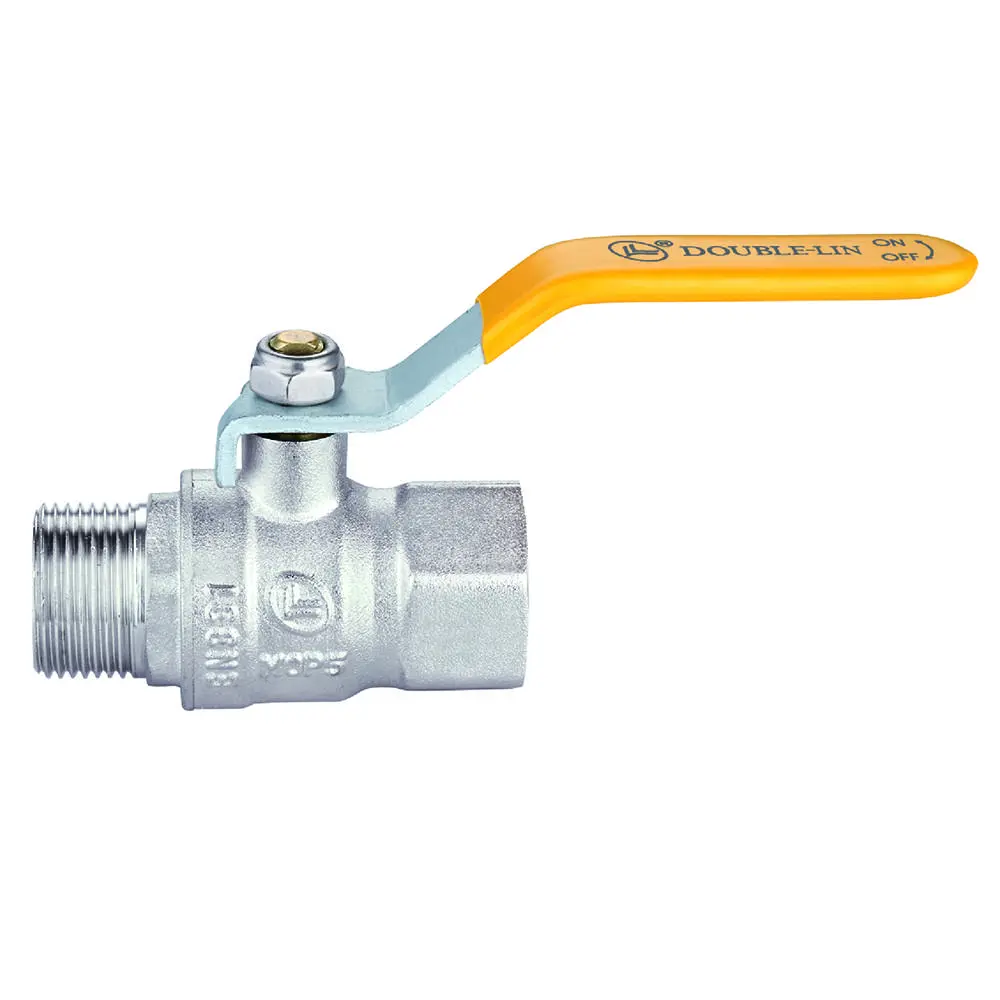 Кран латунний шаровий газовий 1 різьба В/З ручка Double-lin | 78-148