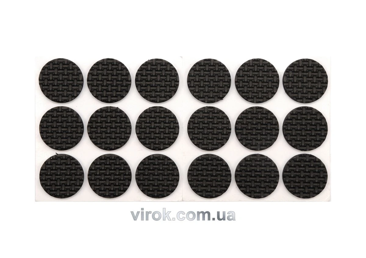 VOREL Протектор самоклеючий 25мм, набір 18шт чорні  | 74886