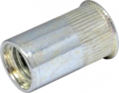 Гайка-заклепка круглая головка впотай с насечкой M12 (основа 1,0-4,0 мм.)