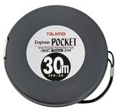 TAJIMA Рулетка инжинерная ENGINEER POCKET металлическая лента, пластиковый закрытый корпус, 30 м