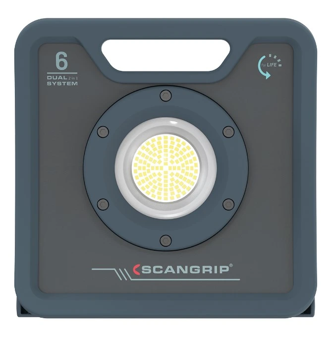 SCANGRIP Прожектор переносной 6000 lumen NOVA 6 C+R for Life (С сетевым кабелем и аккумулятором) | 0