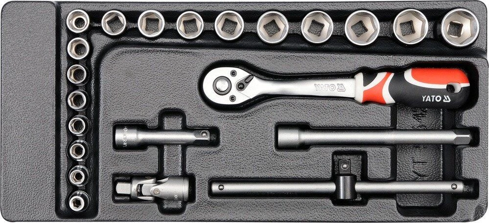 YATO Вклад до інструментальної шафи YATO, торцеві ключі з квадр. 3/8"  | YT-5542