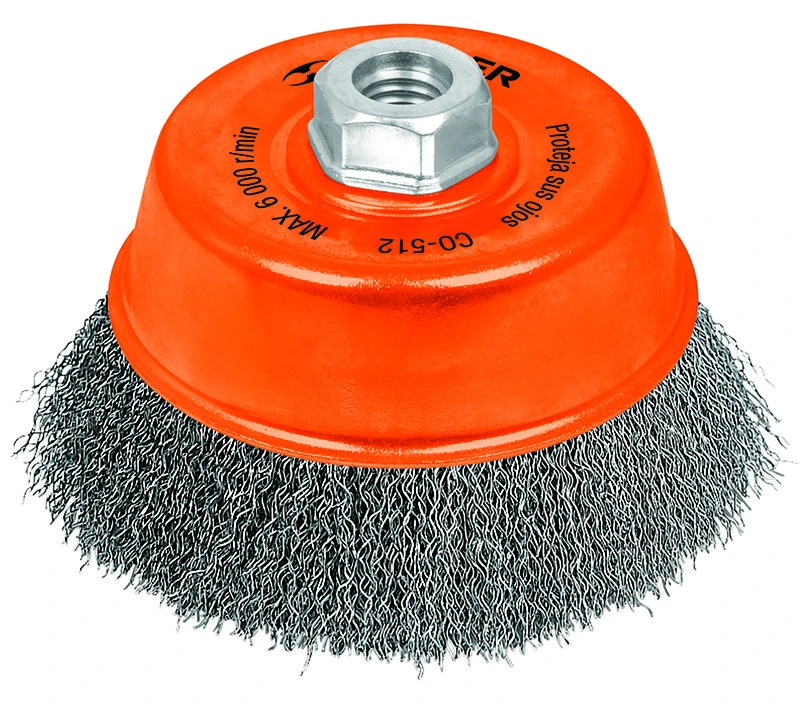 Truper CO-512M Насадка для УШМ щетка металическая чашкообразная, д 12,5 см , посадка М14