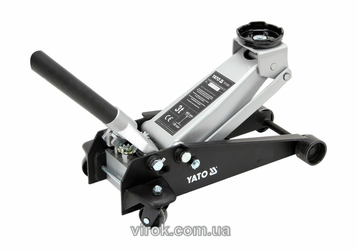 YATO Домкрат гідравлічний підкатний YATO : 3 т, H= 130- 465 мм  | YT-17211