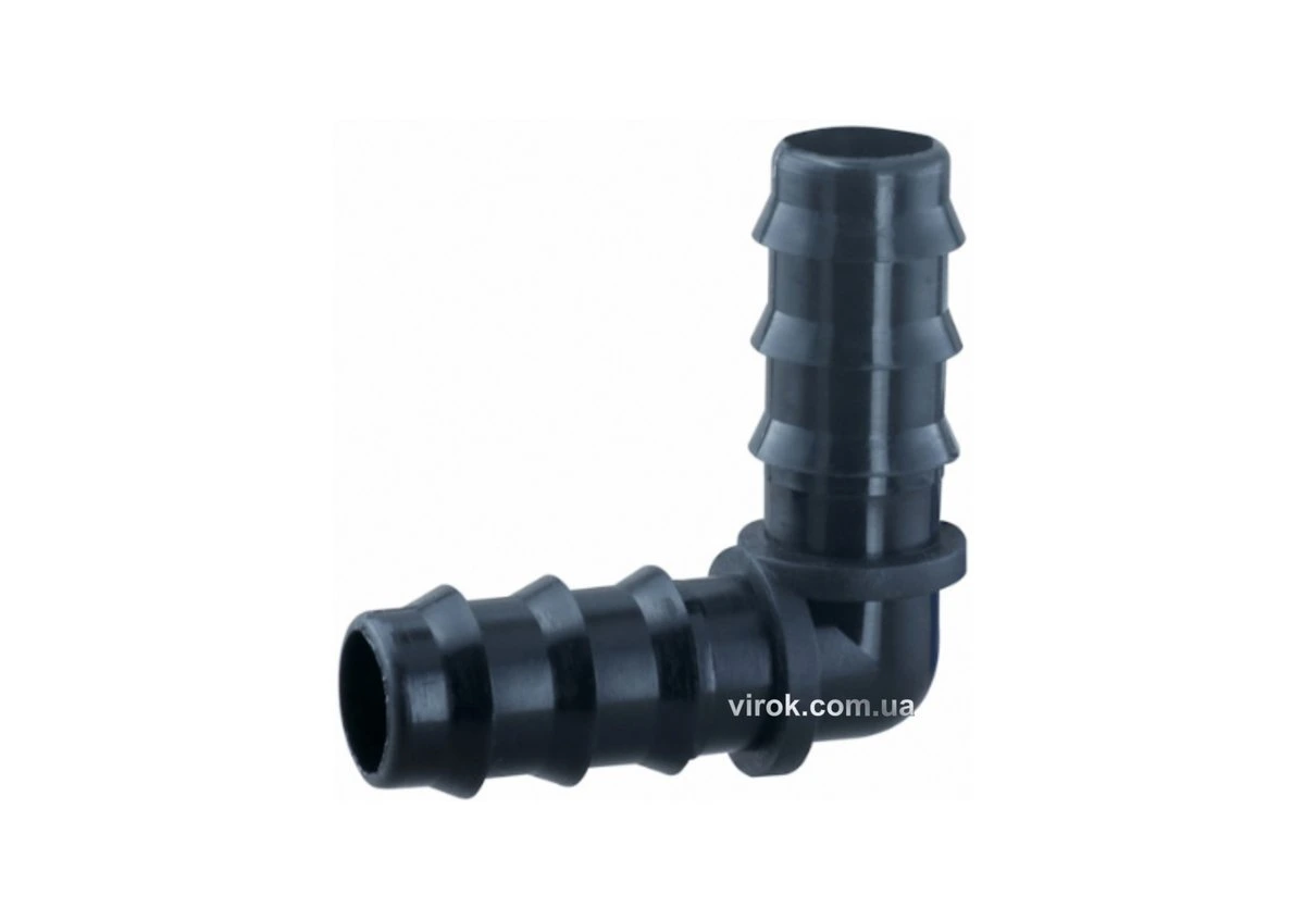 VIROK З'єднання-кутник 90° для водяних шлангів пластик. AD 022, l= 16x16 мм | 86V234
