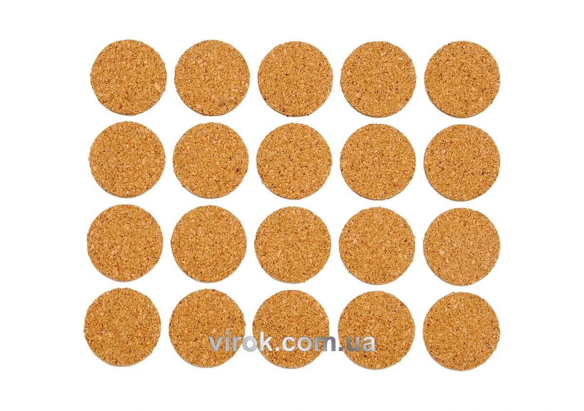 VOREL Протектор самоклеючий корковий 20мм, набір 20шт  | 74802