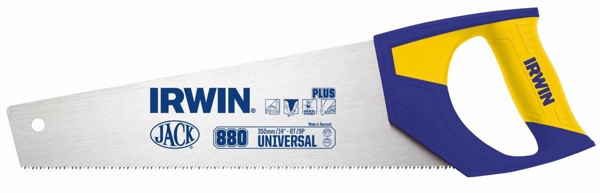 IRWIN Ножовка по дереву 350мм 8T/9P универсальная Plus, | 10503621