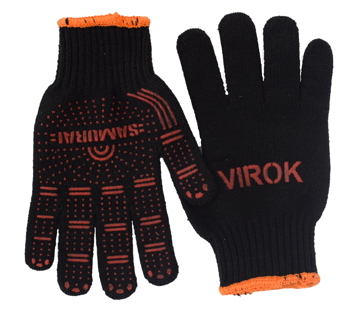 VIROK Рукавиці трикотажні SAMURAI з двостороннім ПВХ (10 клас,бавовна 40%,поліестр 60%)розм.10 | 83V
